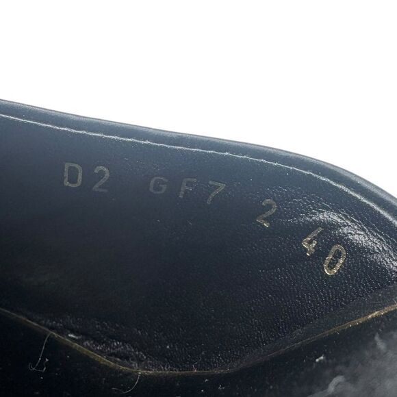 NEW Valentino VLogo Chain Block Heel 85mm Sandals Black Noir Size 10 - Picture 9 of 13